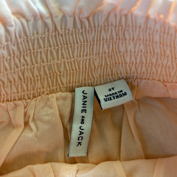 JANIE & JACK peach matching set with floral accents 2T - Picture 6 of 8